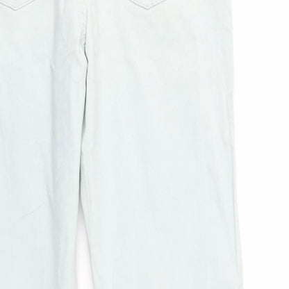 F&F Womens Green  Cotton Skinny Jeans Size 10 L28 in Regular Button