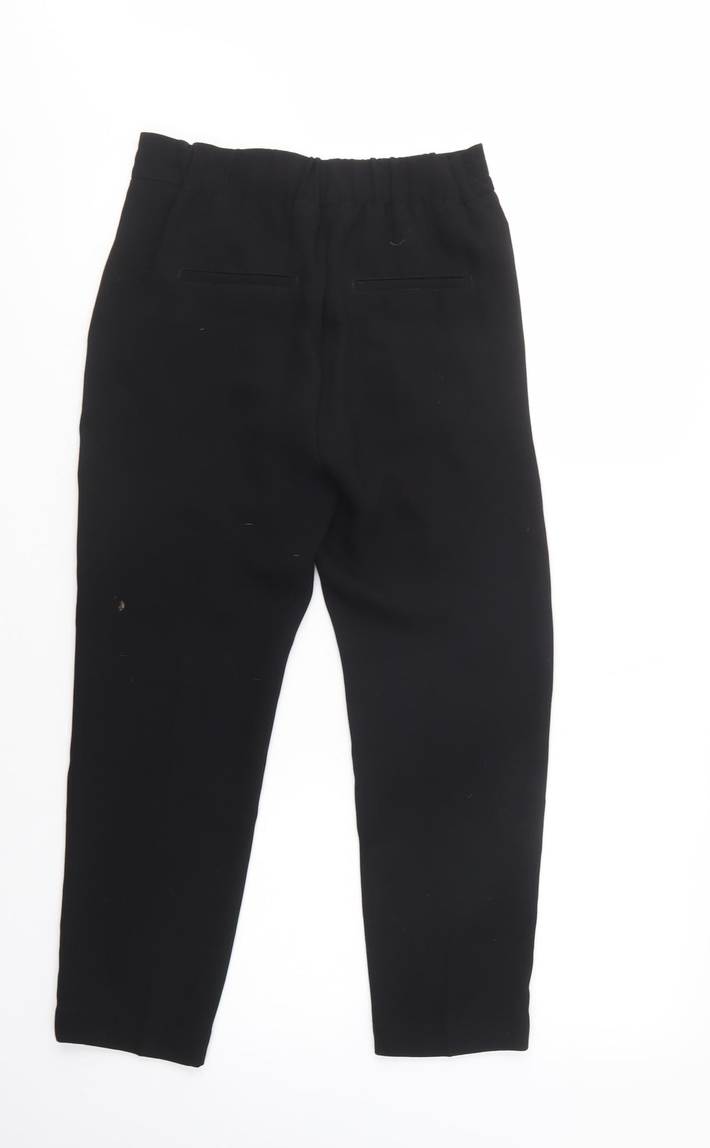 Mango Womens Black  Polyester Dress Pants Trousers Size 6 L26 in Regular Tie