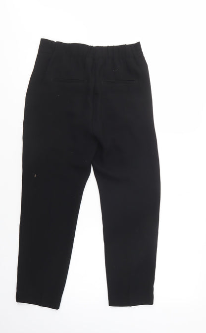 Mango Womens Black  Polyester Dress Pants Trousers Size 6 L26 in Regular Tie