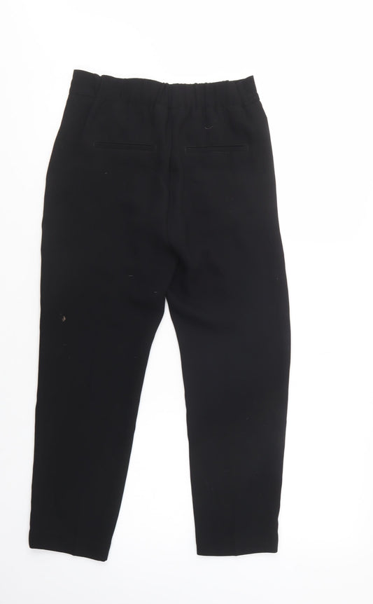 Mango Womens Black  Polyester Dress Pants Trousers Size 6 L26 in Regular Tie