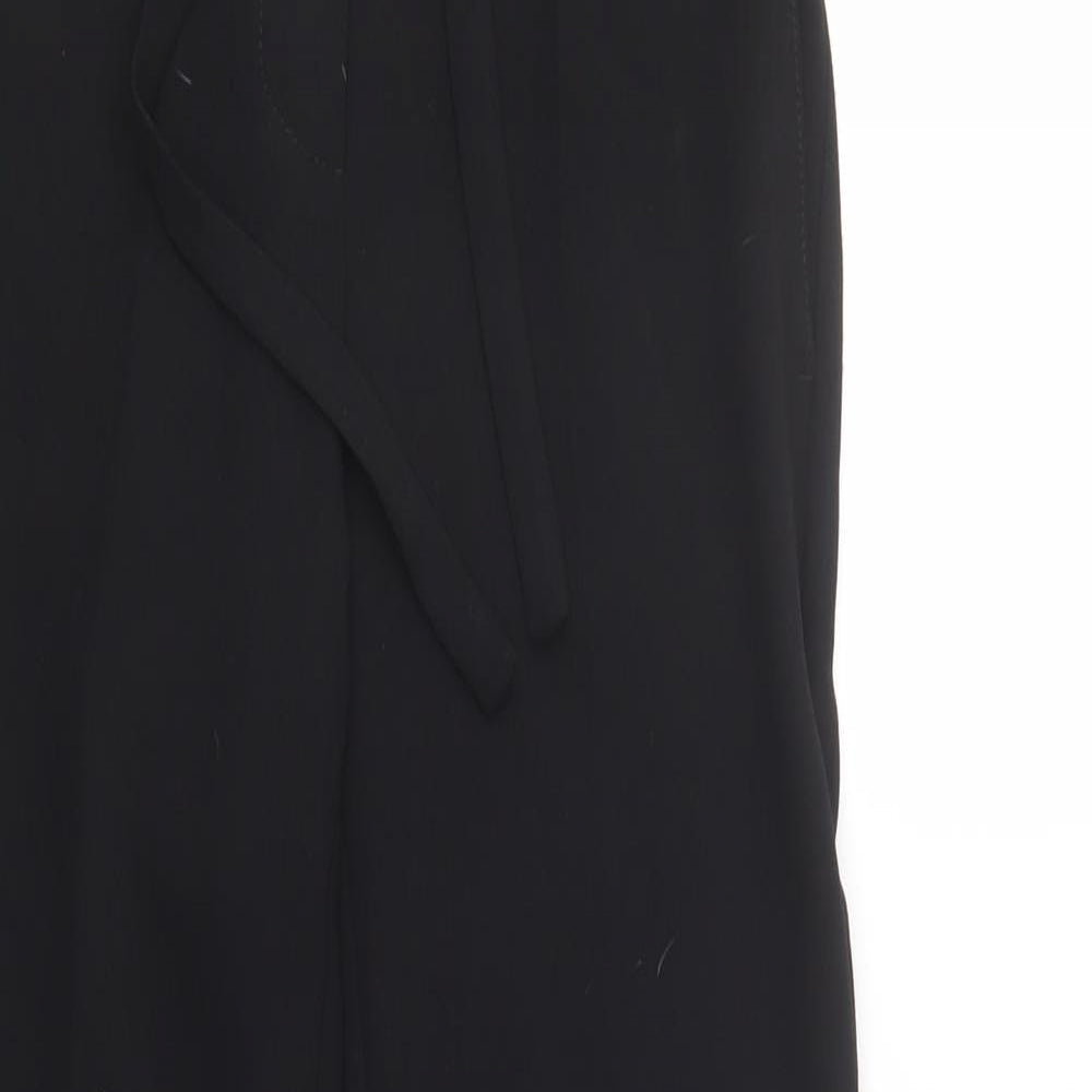 Mango Womens Black  Polyester Dress Pants Trousers Size 6 L26 in Regular Tie