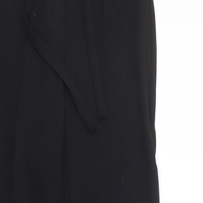 Mango Womens Black  Polyester Dress Pants Trousers Size 6 L26 in Regular Tie