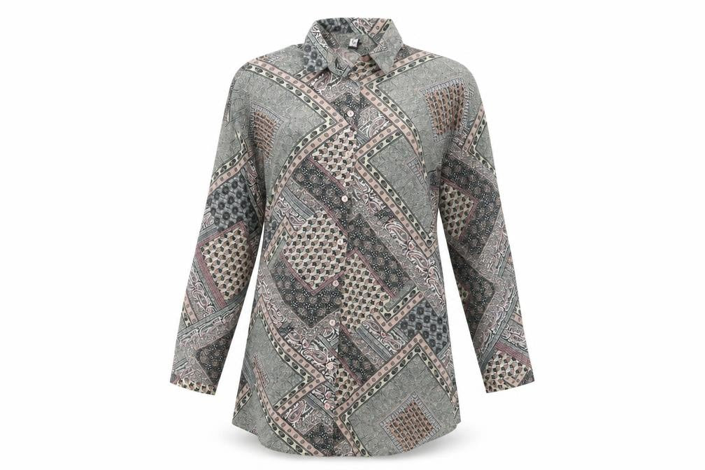 Womens UK Size 8 Influence Multicoloured Tunic Button-Up