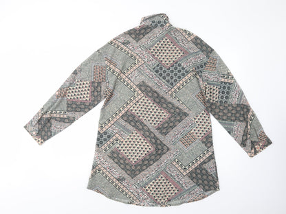 Influence Womens Multicoloured Paisley Polyester Tunic Button-Up Size 8 Collared