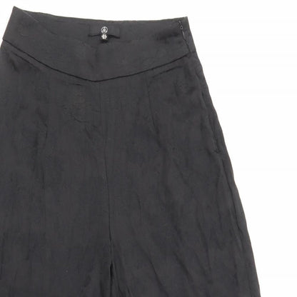 Womens UK Size 8 Missguided Regular Fit Cropped Black Trousers