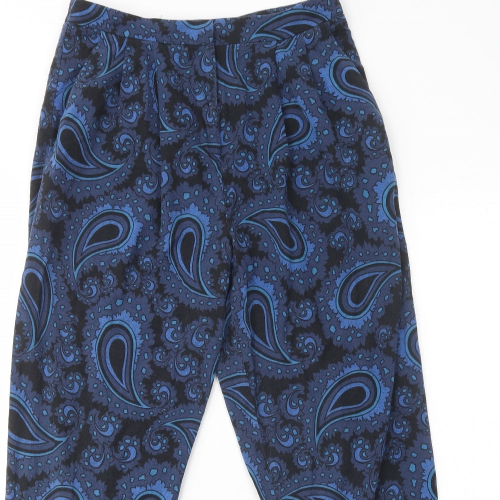 Womens UK Size 8 Topshop Regular Fit  Blue Trousers