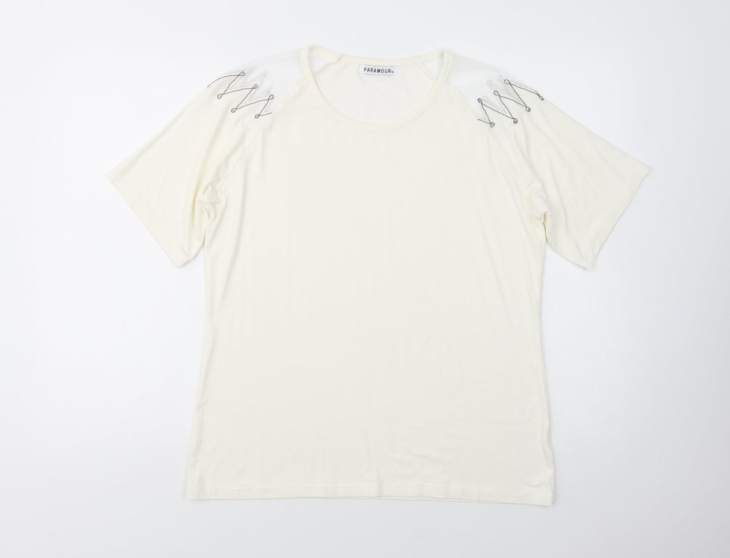Womens UK Size M Paramour Ivory Basic Blouse