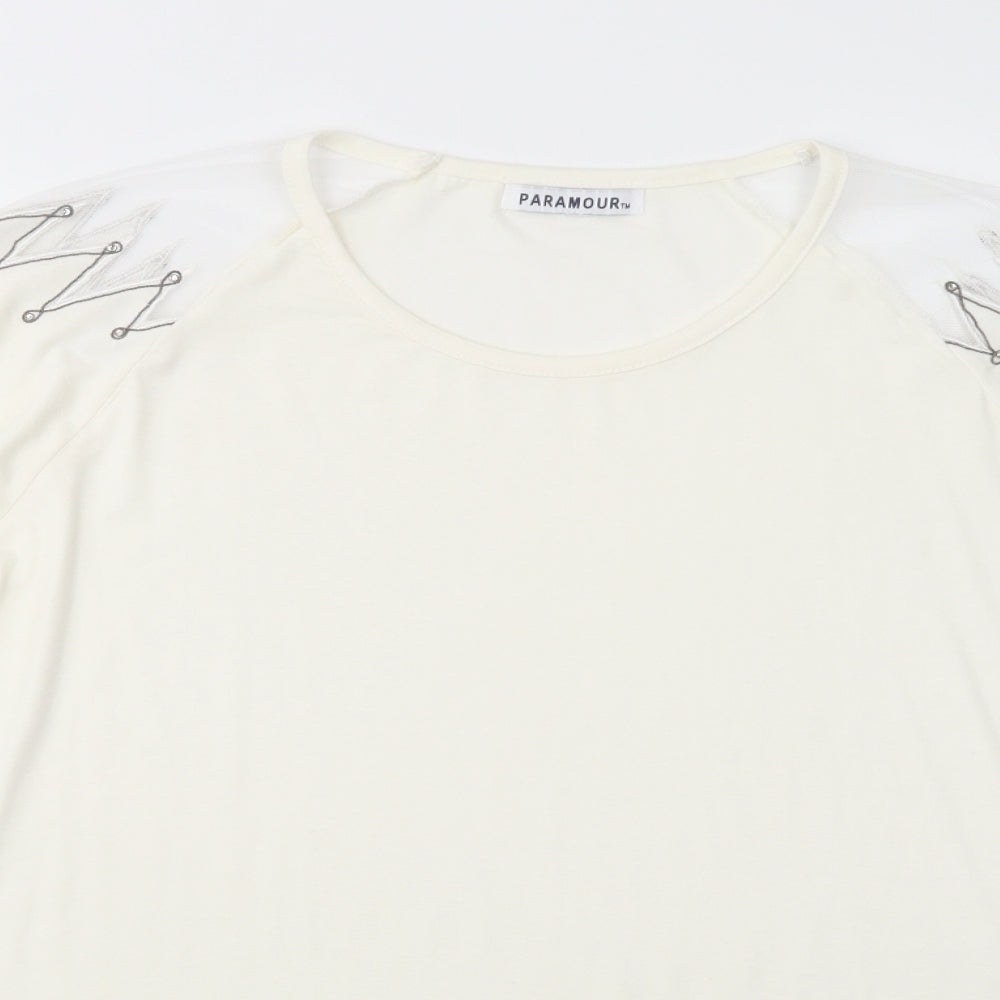 Womens UK Size M Paramour Ivory Basic Blouse