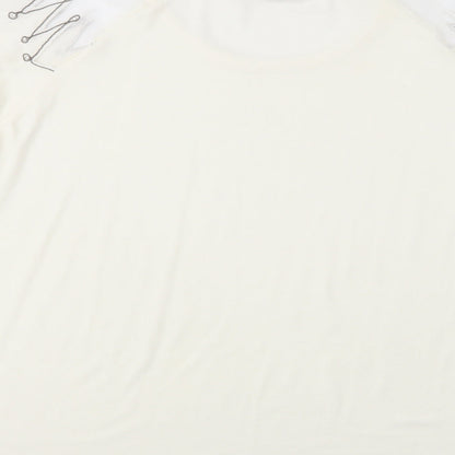Womens UK Size M Paramour Ivory Basic Blouse