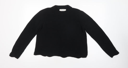 Primark Womens Black Mock Neck  Polyester Pullover Jumper Size 14