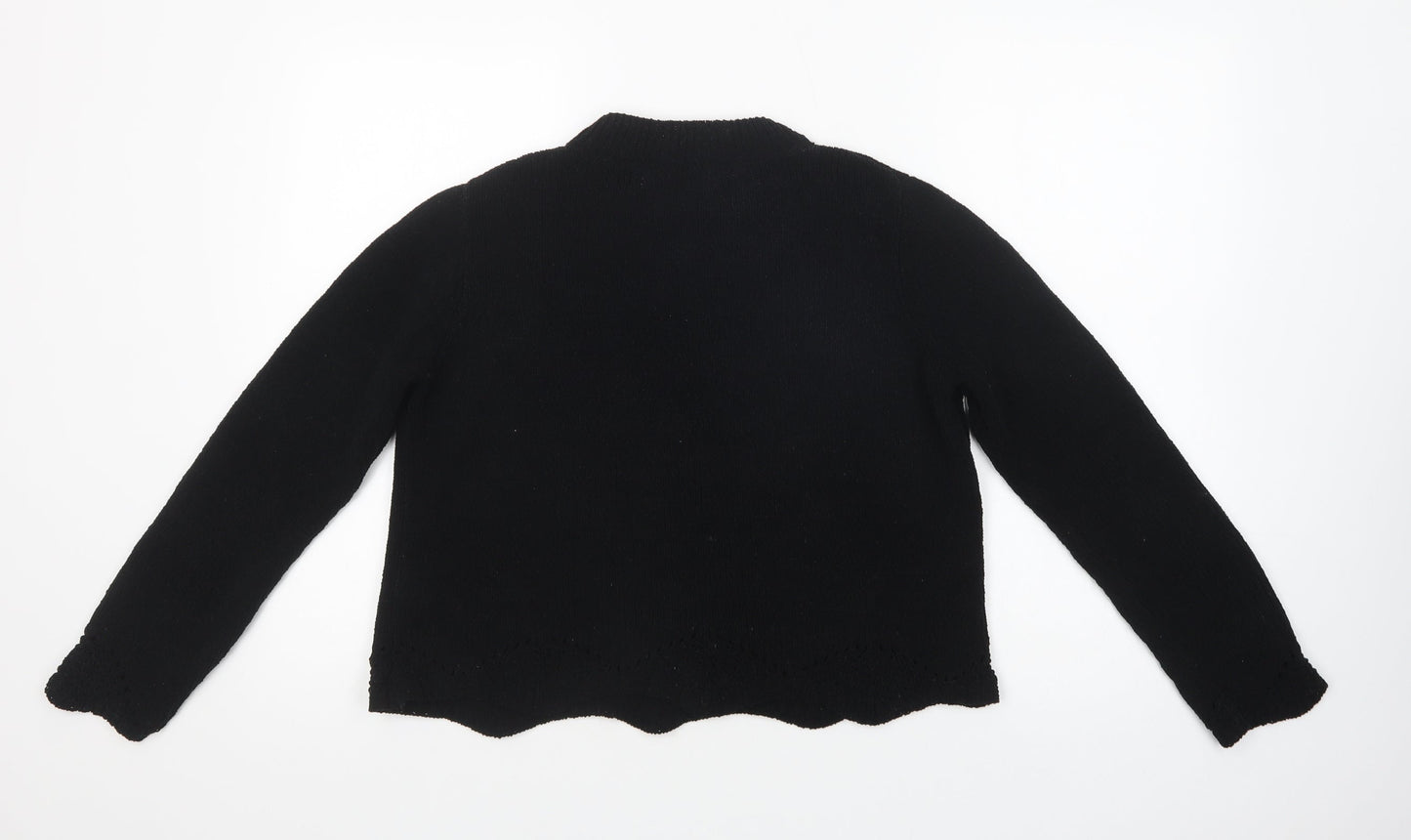 Primark Womens Black Mock Neck  Polyester Pullover Jumper Size 14