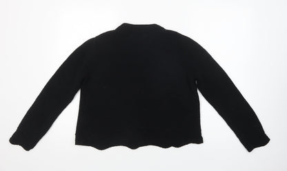 Primark Womens Black Mock Neck  Polyester Pullover Jumper Size 14