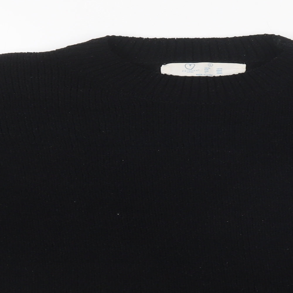 Primark Womens Black Mock Neck  Polyester Pullover Jumper Size 14