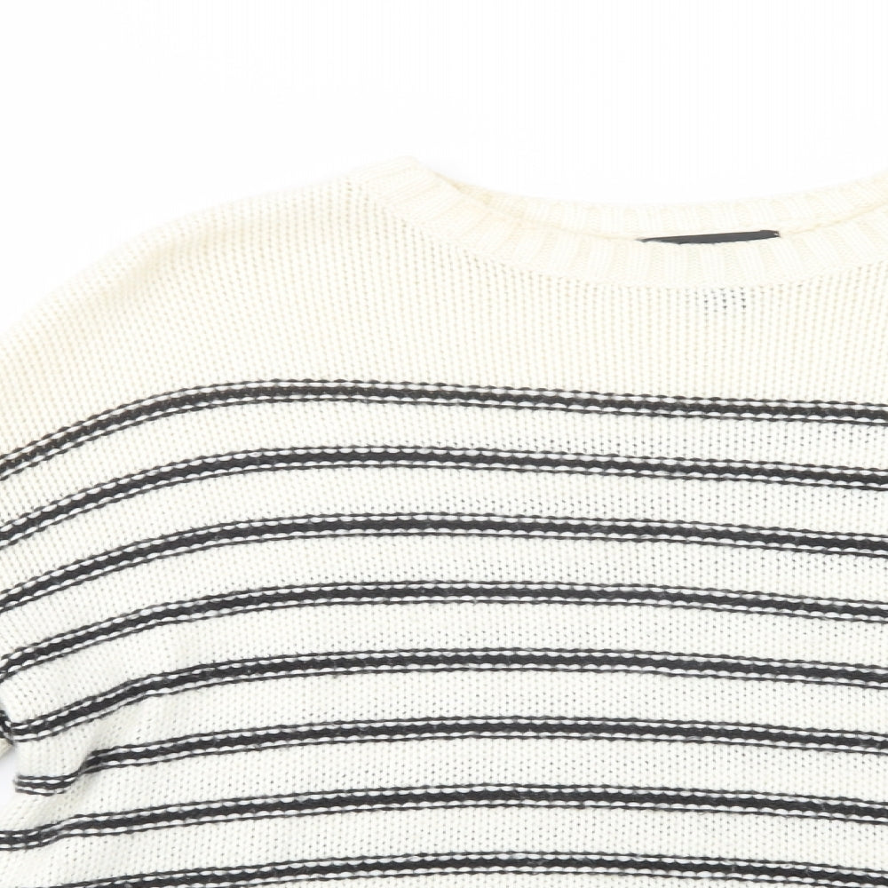 Womens UK Size S New Look White Pullover Jumper