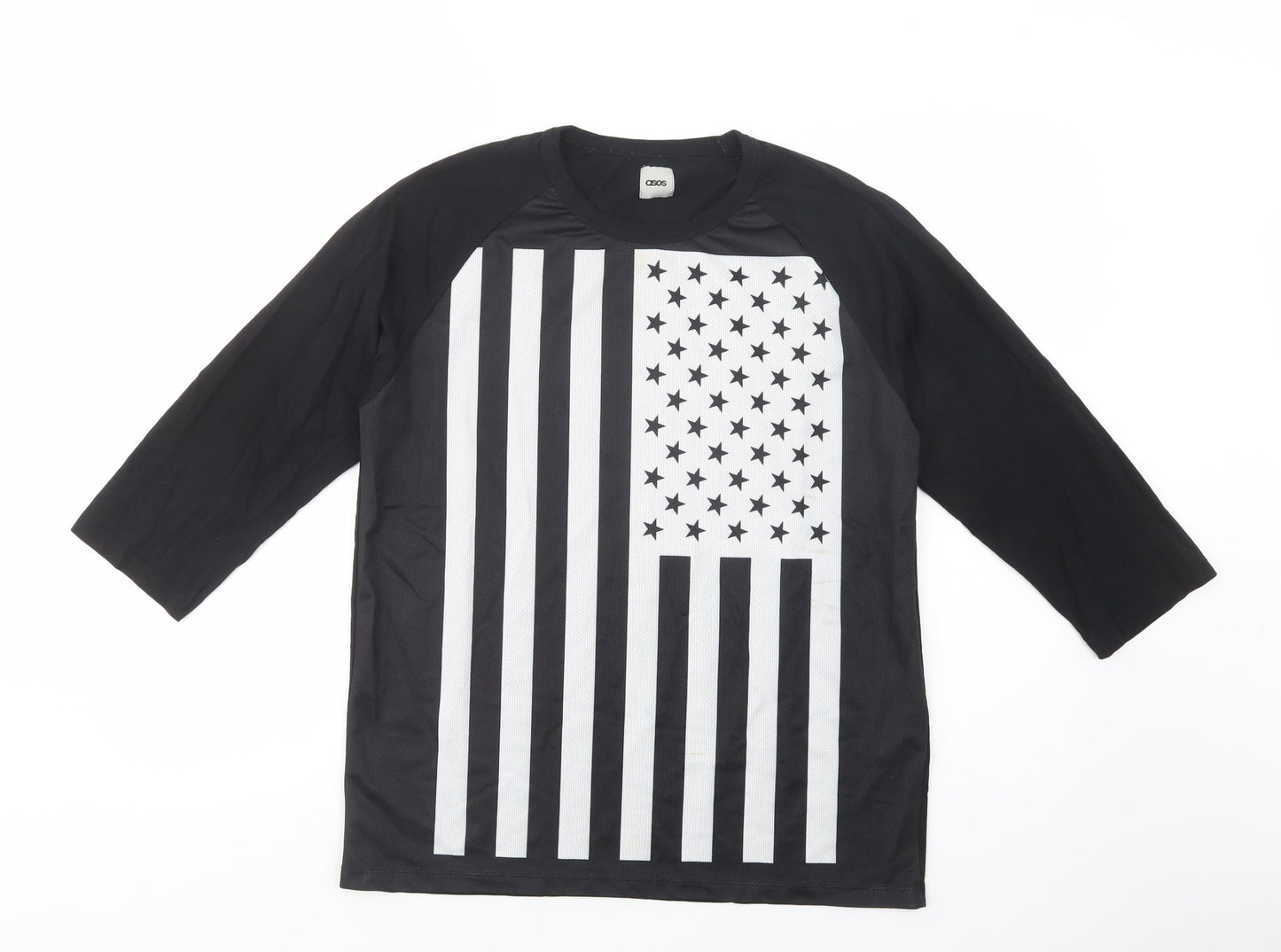 Womens UK Size L ASOS Black Basic Blouse