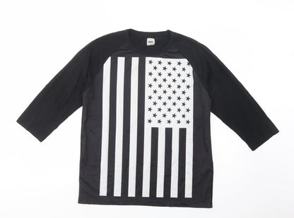Womens UK Size L ASOS Black Basic Blouse