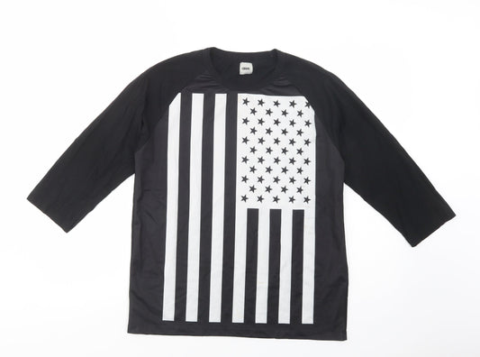 Womens UK Size L ASOS Black Basic Blouse