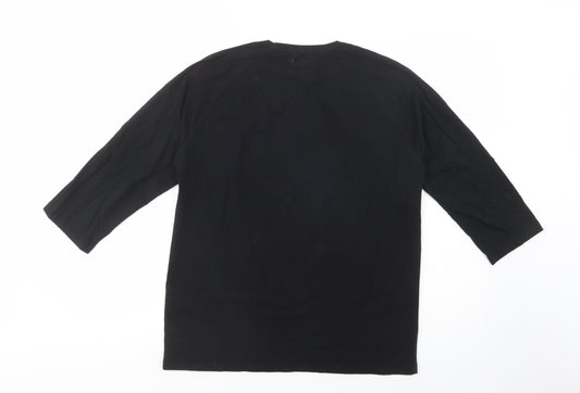Womens UK Size L ASOS Black Basic Blouse