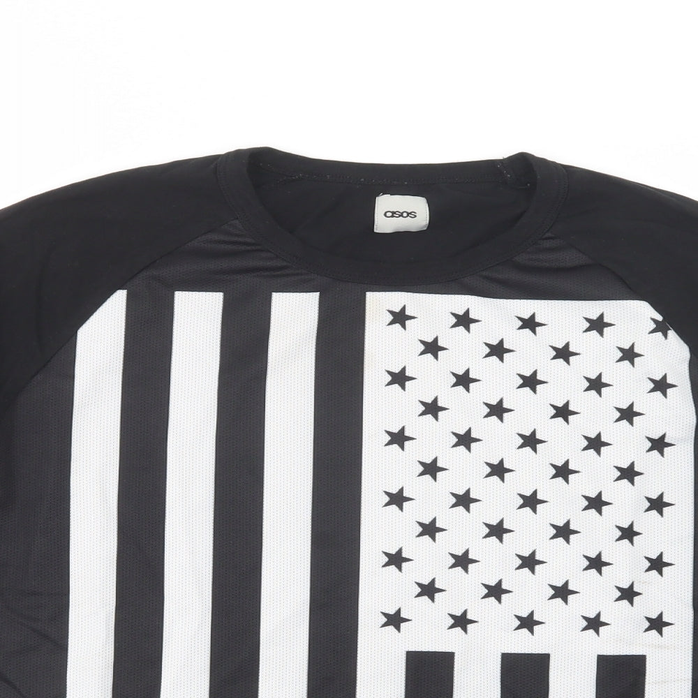 Womens UK Size L ASOS Black Basic Blouse