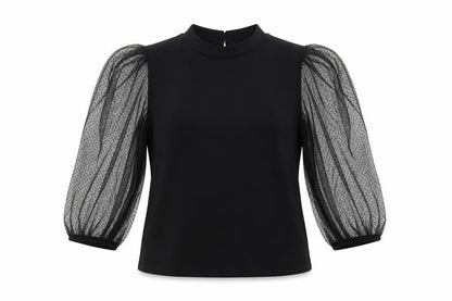 Womens UK Size M Mango Black Basic Blouse
