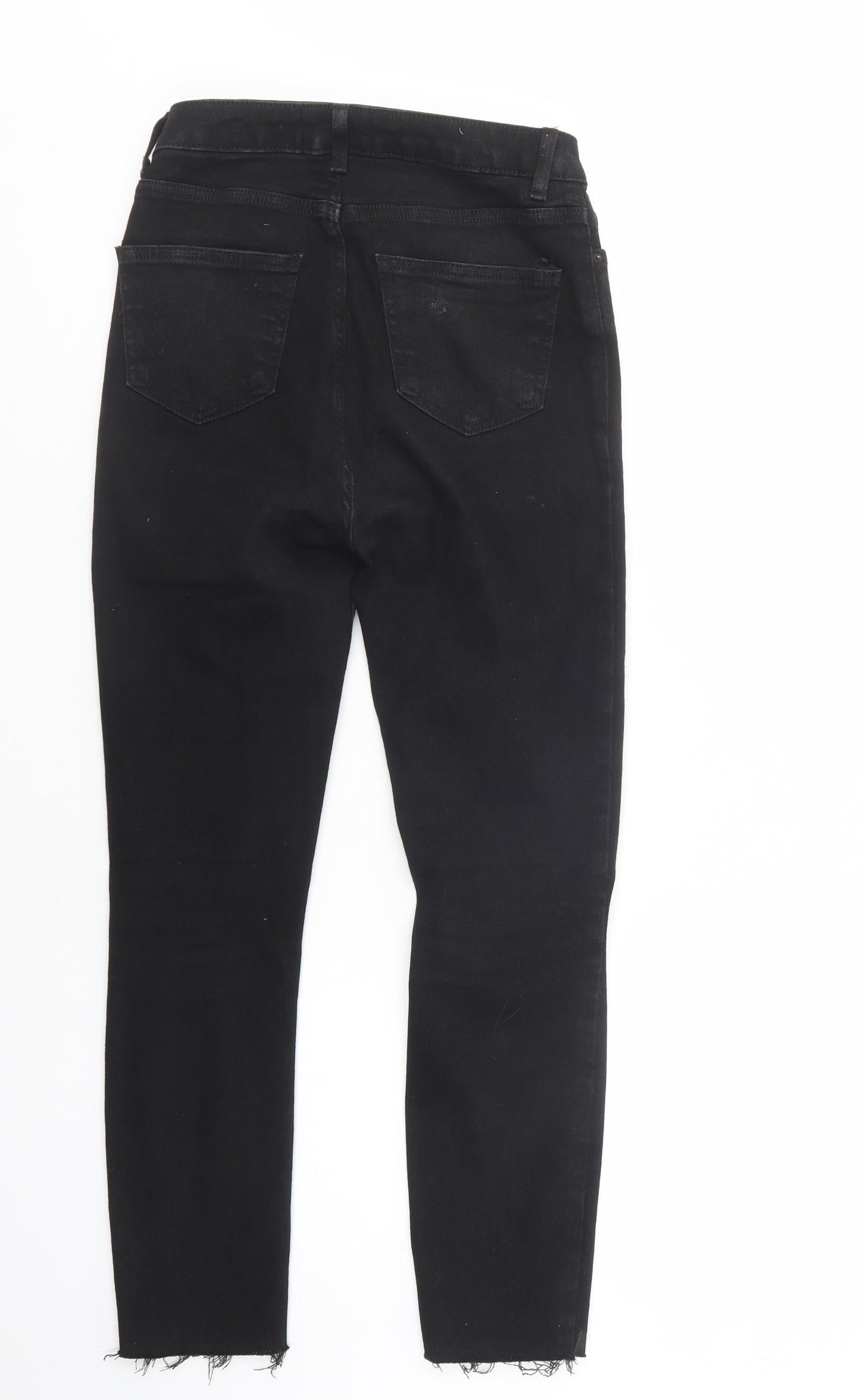 New Look Womens Black  Cotton Skinny Jeans Size 8 L28 in Regular Button