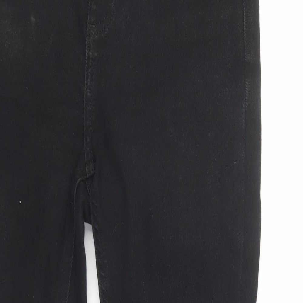 New Look Womens Black  Cotton Skinny Jeans Size 8 L28 in Regular Button