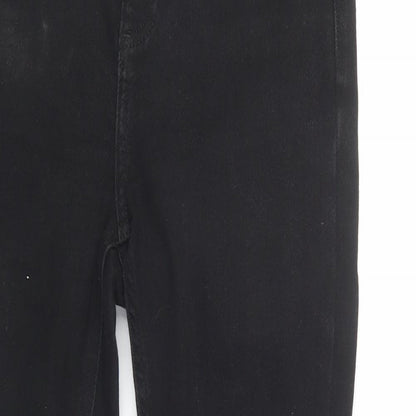 New Look Womens Black  Cotton Skinny Jeans Size 8 L28 in Regular Button