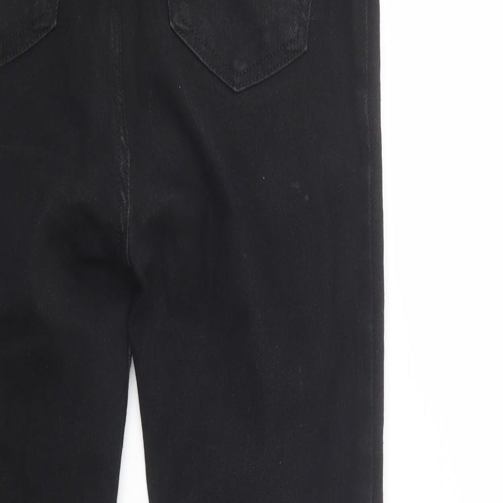 New Look Womens Black  Cotton Skinny Jeans Size 8 L28 in Regular Button