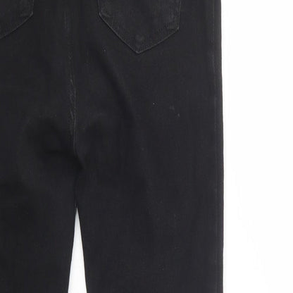 New Look Womens Black  Cotton Skinny Jeans Size 8 L28 in Regular Button