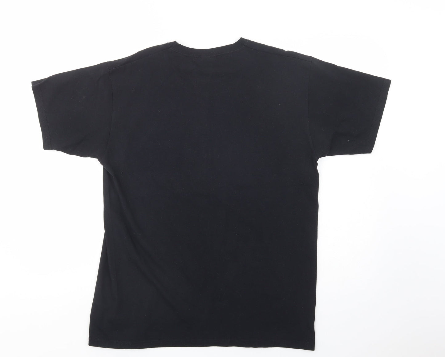 Womens UK Size L Fruit of the Loom Black Basic T-Shirt