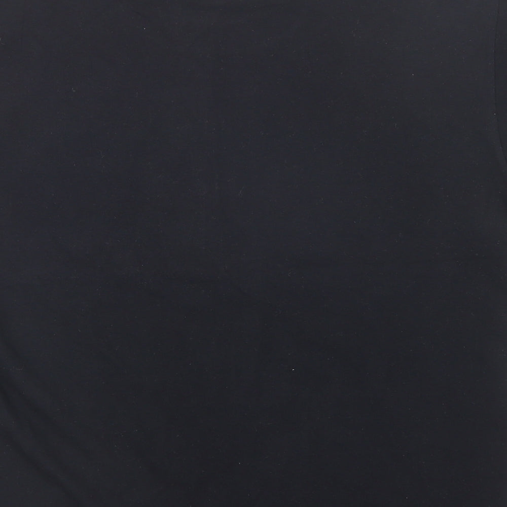 Womens UK Size L Fruit of the Loom Black Basic T-Shirt