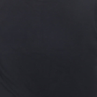 Womens UK Size L Fruit of the Loom Black Basic T-Shirt