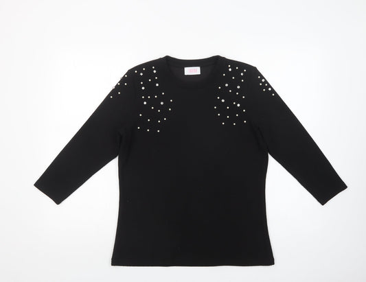 Womens UK Size L Savida Black Pullover Jumper