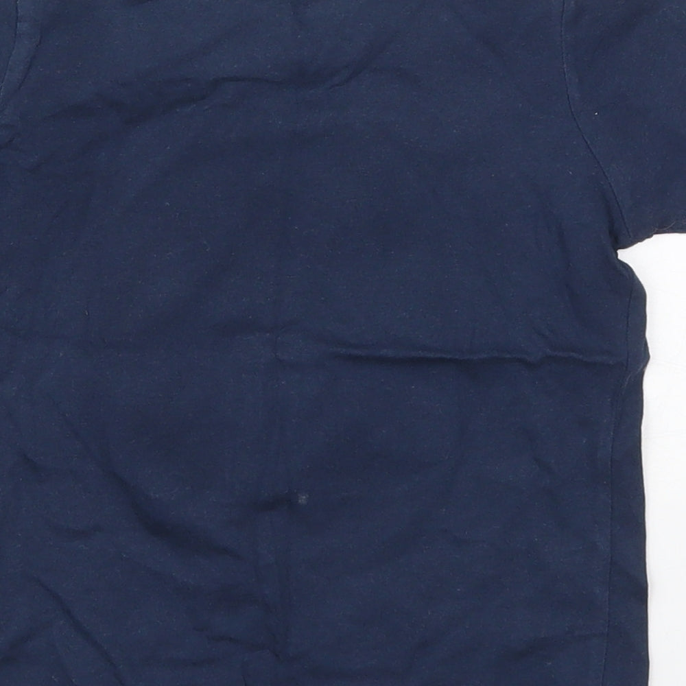 Primark Boys Blue  Cotton Basic T-Shirt Size 4-5 Years Crew Neck Pullover - Brave the Waves