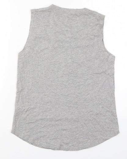 Womens UK Size 6 New Look Grey Basic Tank