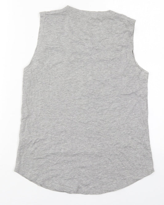 Womens UK Size 6 New Look Grey Basic Tank