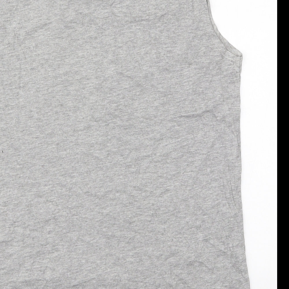 Womens UK Size 6 New Look Grey Basic Tank