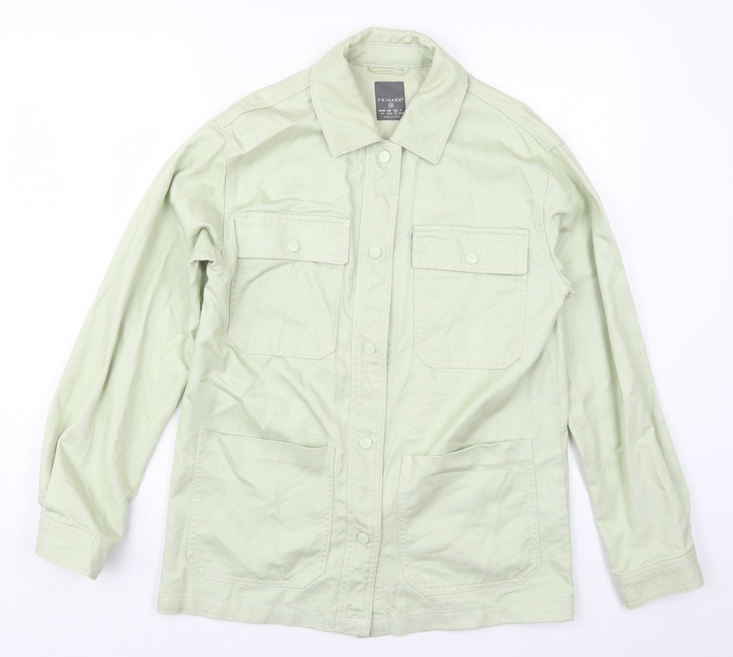 Primark Womens Green   Jacket  Size 6  Button