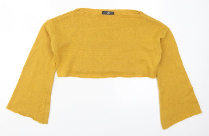 Womens UK Size 6 Missguided Yellow Pullover Jumper