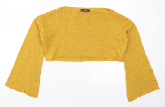 Womens UK Size 6 Missguided Yellow Pullover Jumper