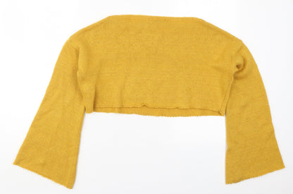 Womens UK Size 6 Missguided Yellow Pullover Jumper