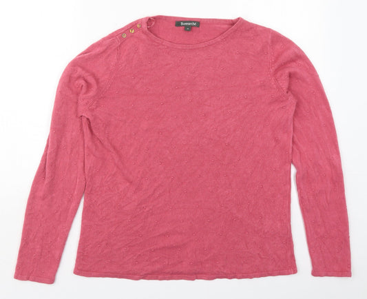 Womens UK Size 14 Bonmarché Pink Pullover Jumper