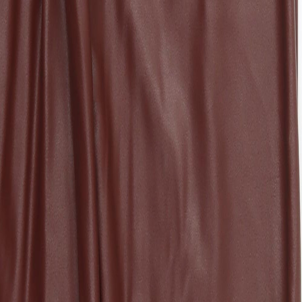 Womens UK Size 6 PRETTYLITTLETHING Regular Fit  Brown Trousers
