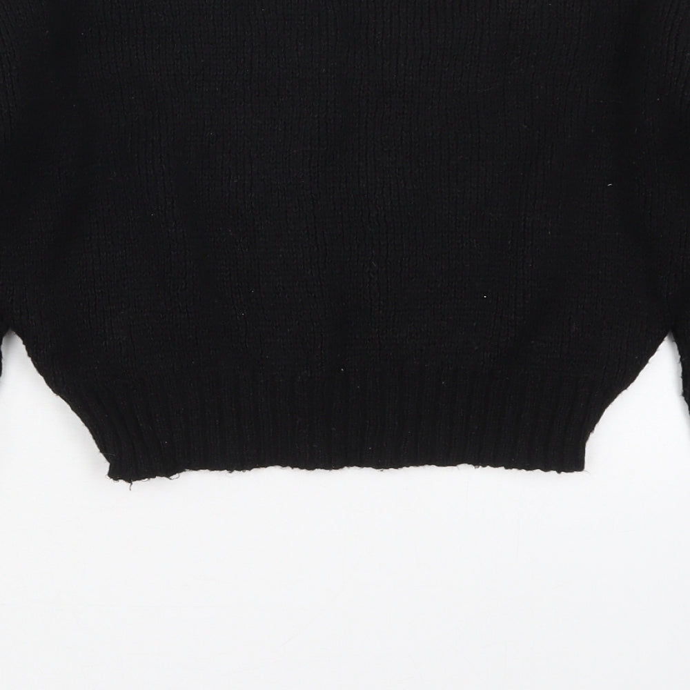 Womens UK Size S PRETTYLITTLETHING Black Pullover Jumper