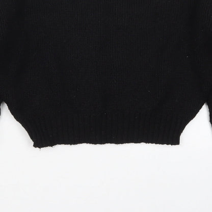 Womens UK Size S PRETTYLITTLETHING Black Pullover Jumper