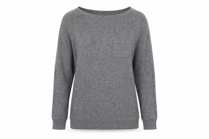 Front view of Hunkemöller women’s grey polyester pullover sweatshirt, size S, pullover