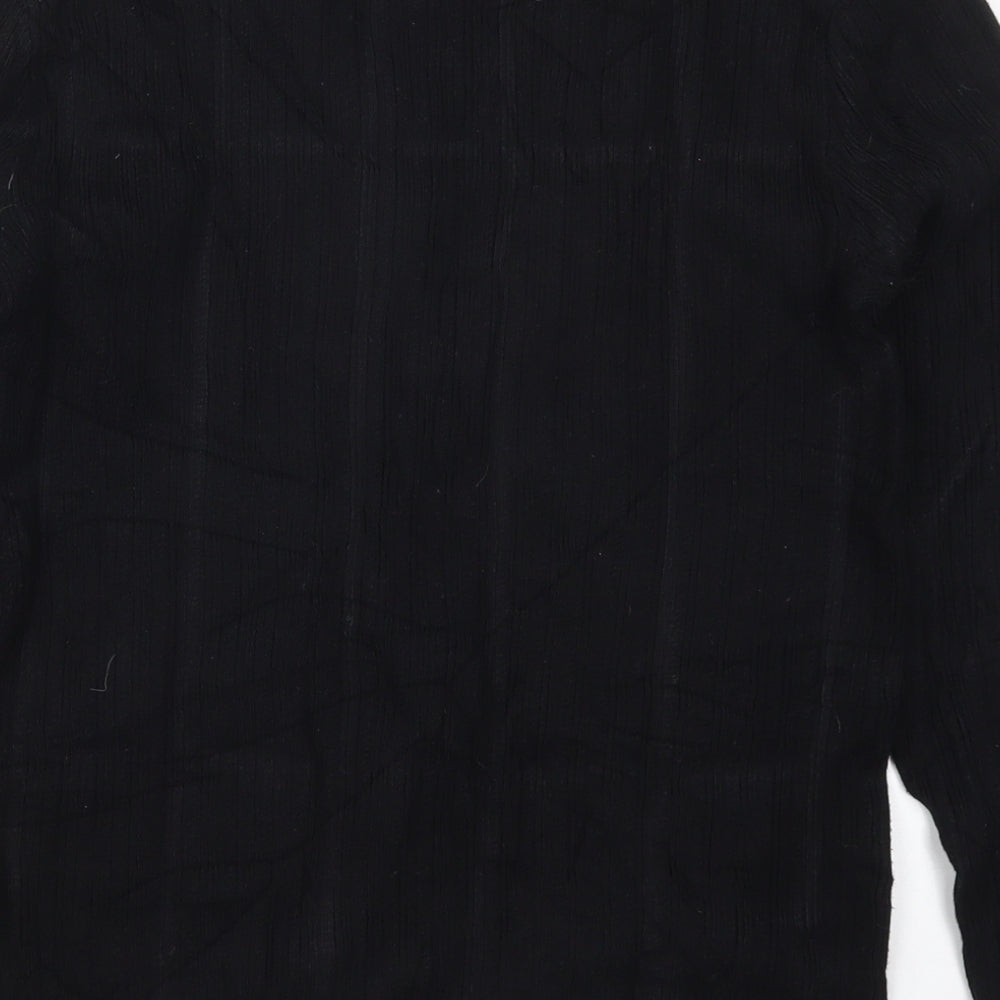 TU Womens Black Crew Neck  Viscose Pullover Jumper Size 12