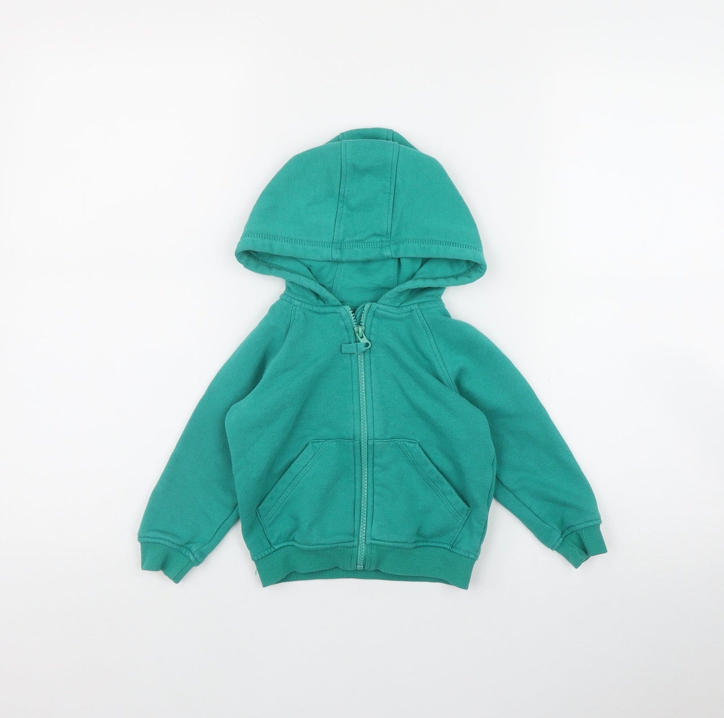 Matalan Boys Green  Cotton Full Zip Jumper Size 12-18 Months  Zip