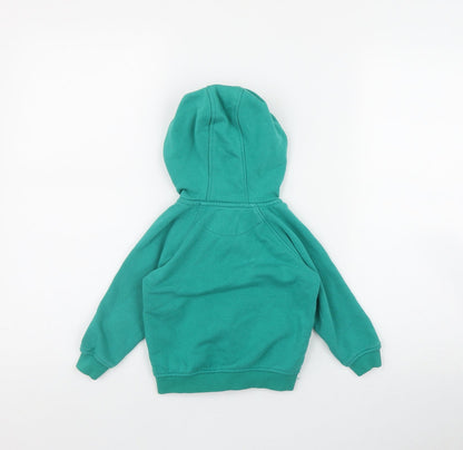 Matalan Boys Green  Cotton Full Zip Jumper Size 12-18 Months  Zip