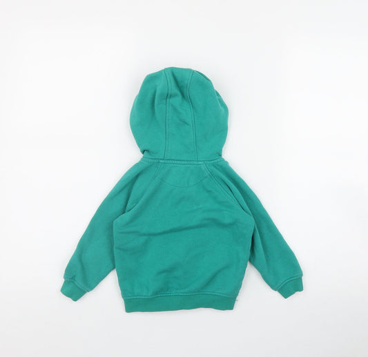 Matalan Boys Green  Cotton Full Zip Jumper Size 12-18 Months  Zip